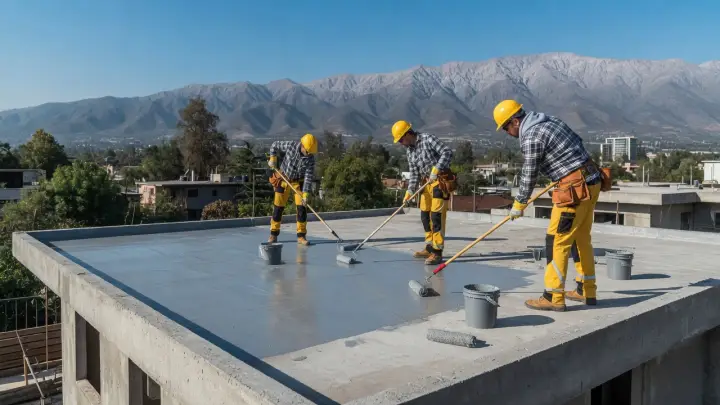 Impermeabilización de techo en vivienda de Santiago